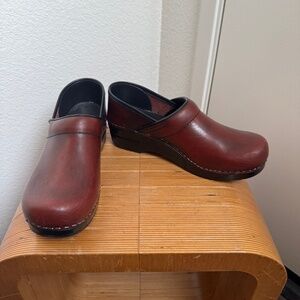 Sanita Burgundy Clogs